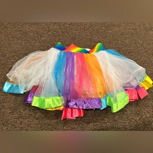 Bubblegum Divas XL Girls Vibrant Rainbow Tutu tulle Halloween costume skirt
